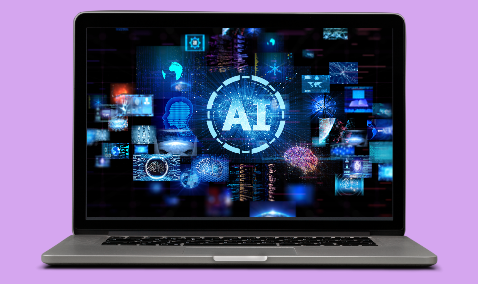 computador onde na tela tem uma imagem de IA